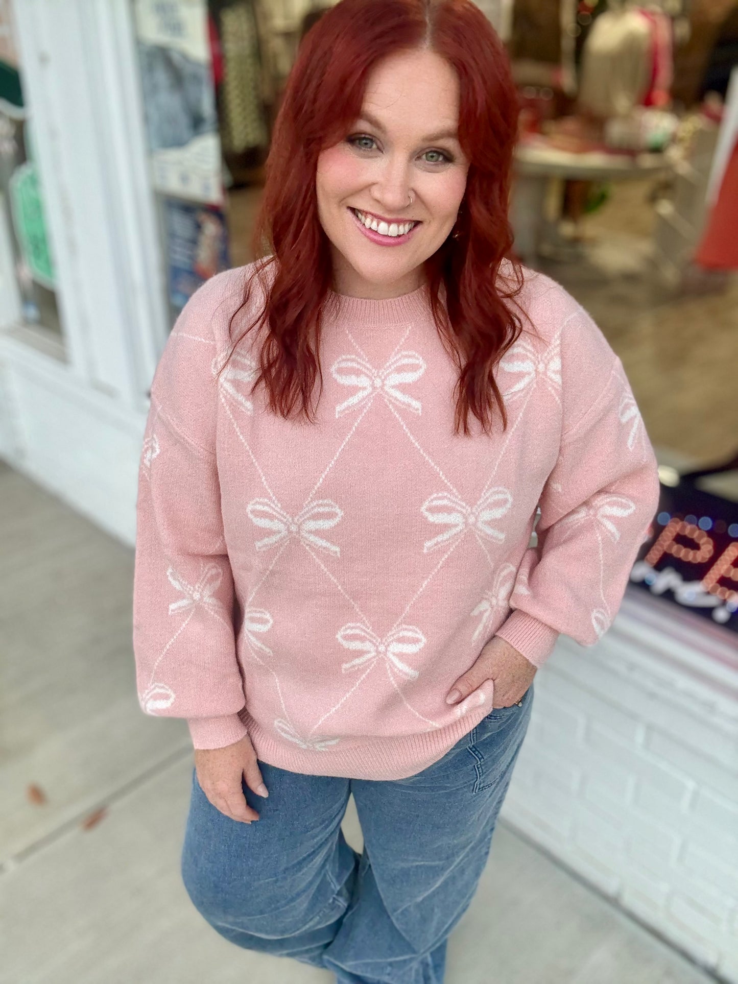 Bennie Bow Top in Pink