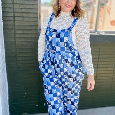 Floral Patchwork Overalls