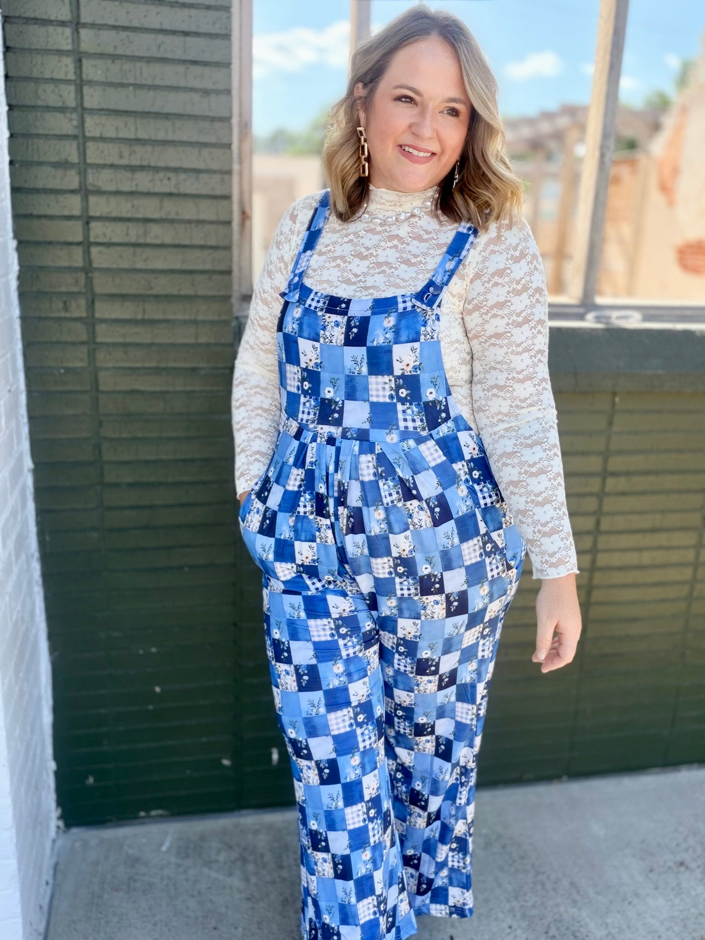 Floral Patchwork Overalls