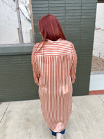 **DOORBUSTER** Sabrina Striped Button Down Midi Dress