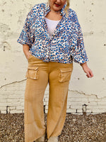 Wide Leg Knit Cargo Pants