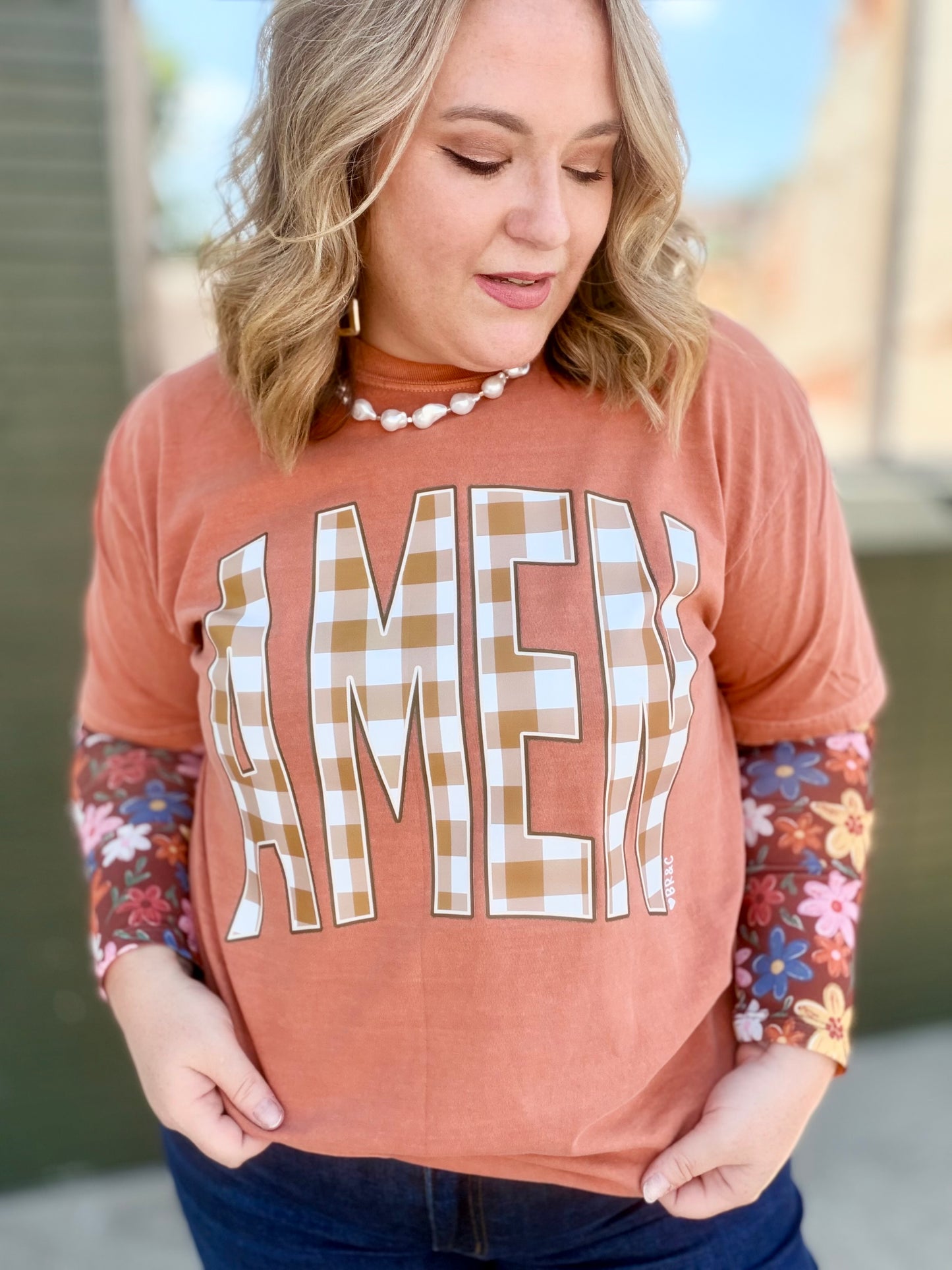 Amen Plaid Tee on Yam