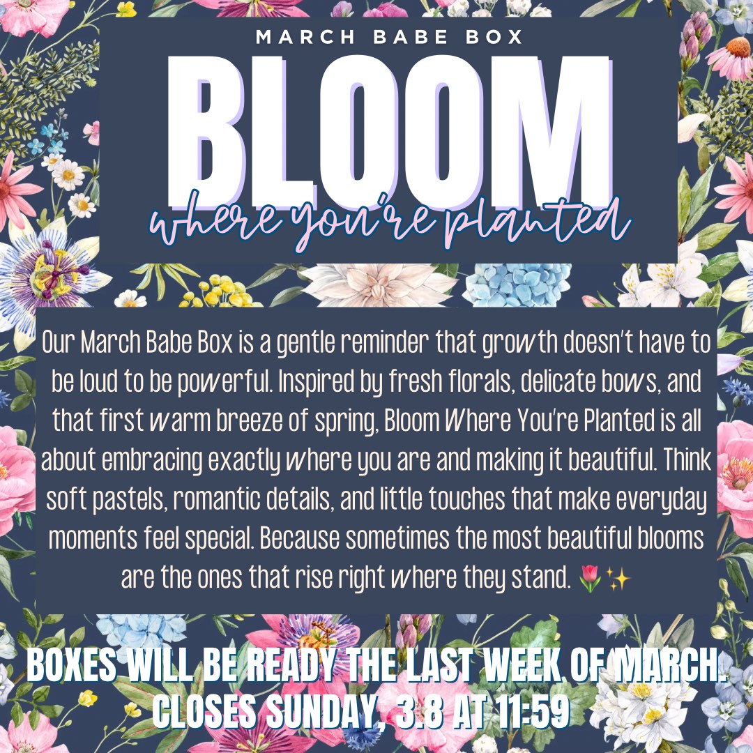 March Blue Rose Babe Box: Bloom Where You're Planted (Available until 3/8)