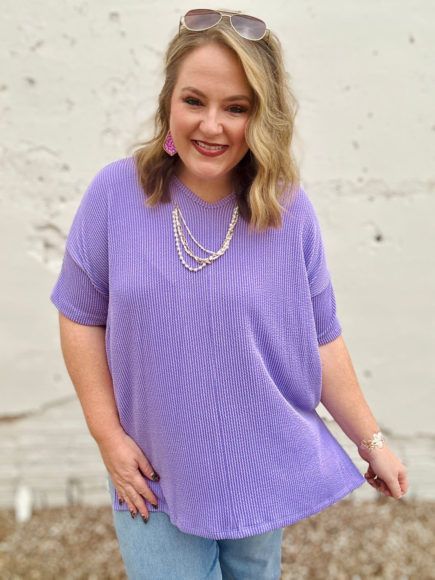 Carly Ribbed Oversized V-Neck