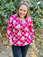 Ferrah Floral Checkered Top