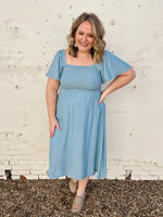 Megan Square Neck Midi Dress