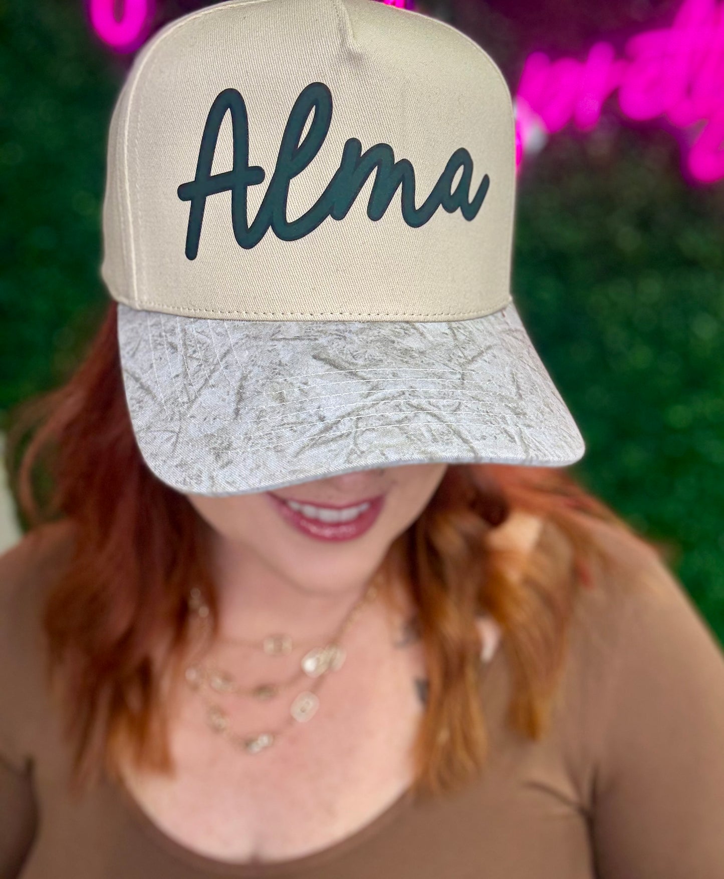 School Spirit Trucker on White Camo