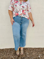 Super High Crop Wide Leg Jeans