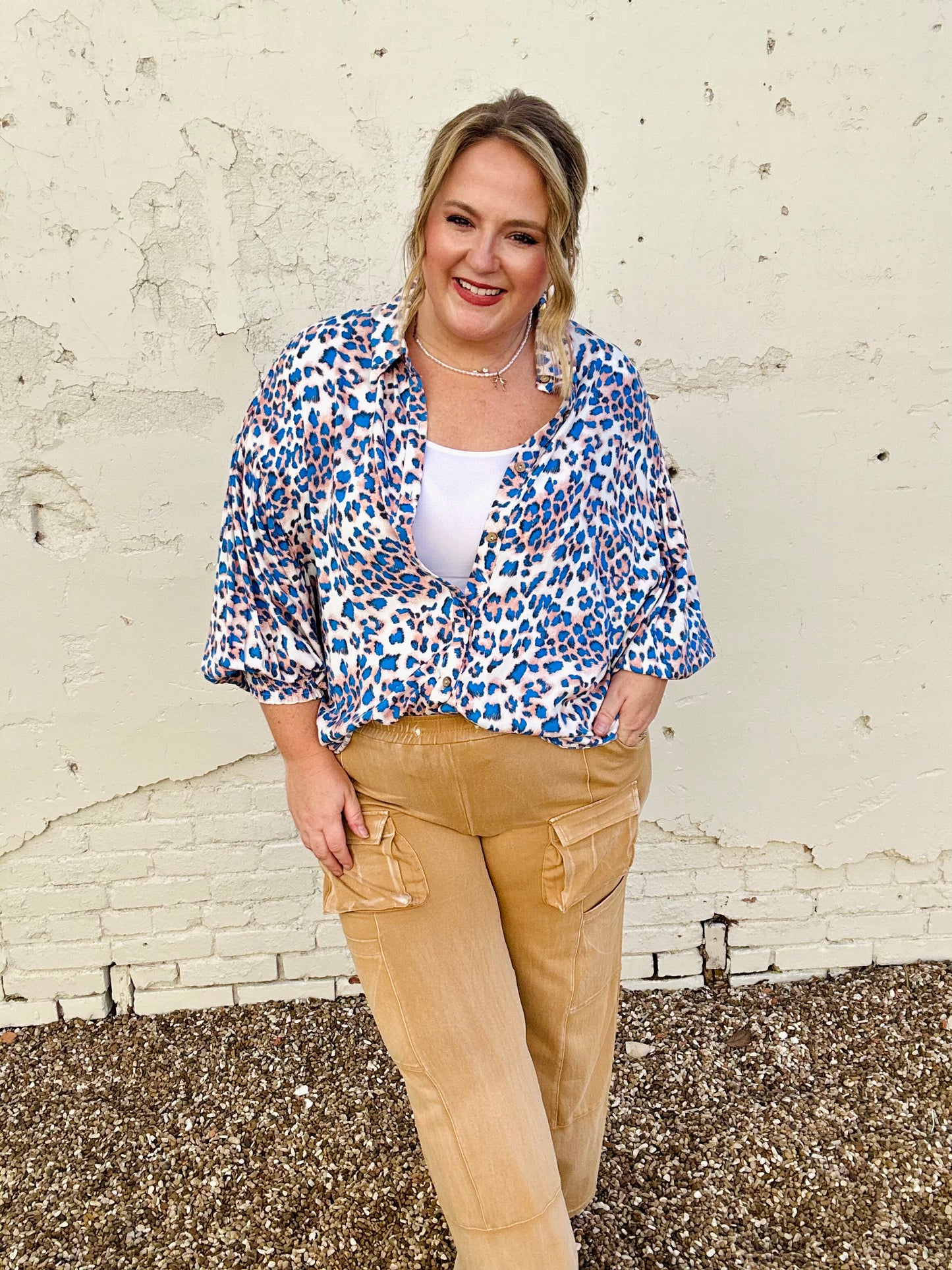 Wide Leg Knit Cargo Pants