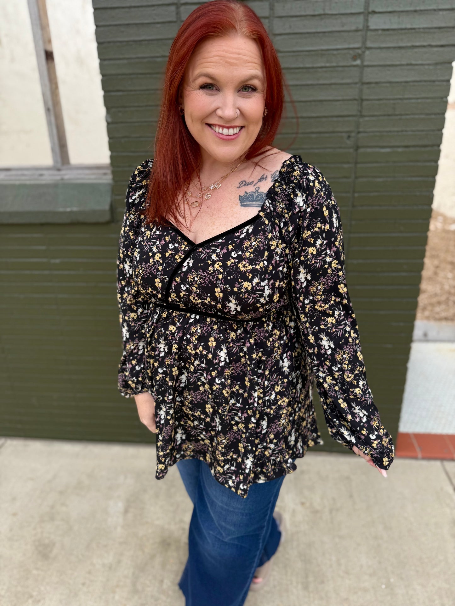 **DOORBUSTER** Brittany Floral Babydoll Top