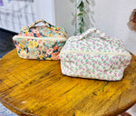 Floral Quilted Makeup Bag (Multiple Colors)