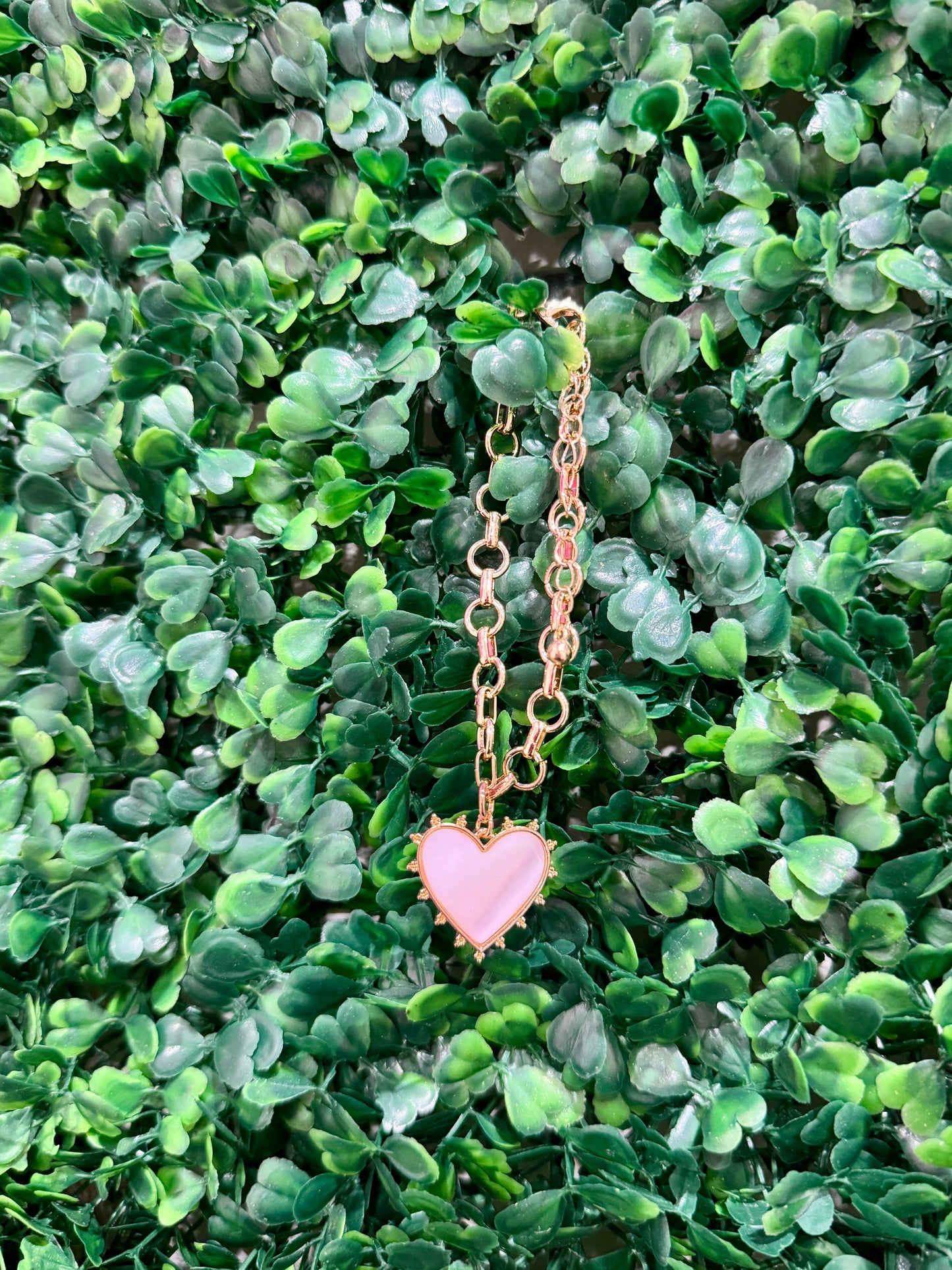 Chain Link Bracelet - Heart Pendant