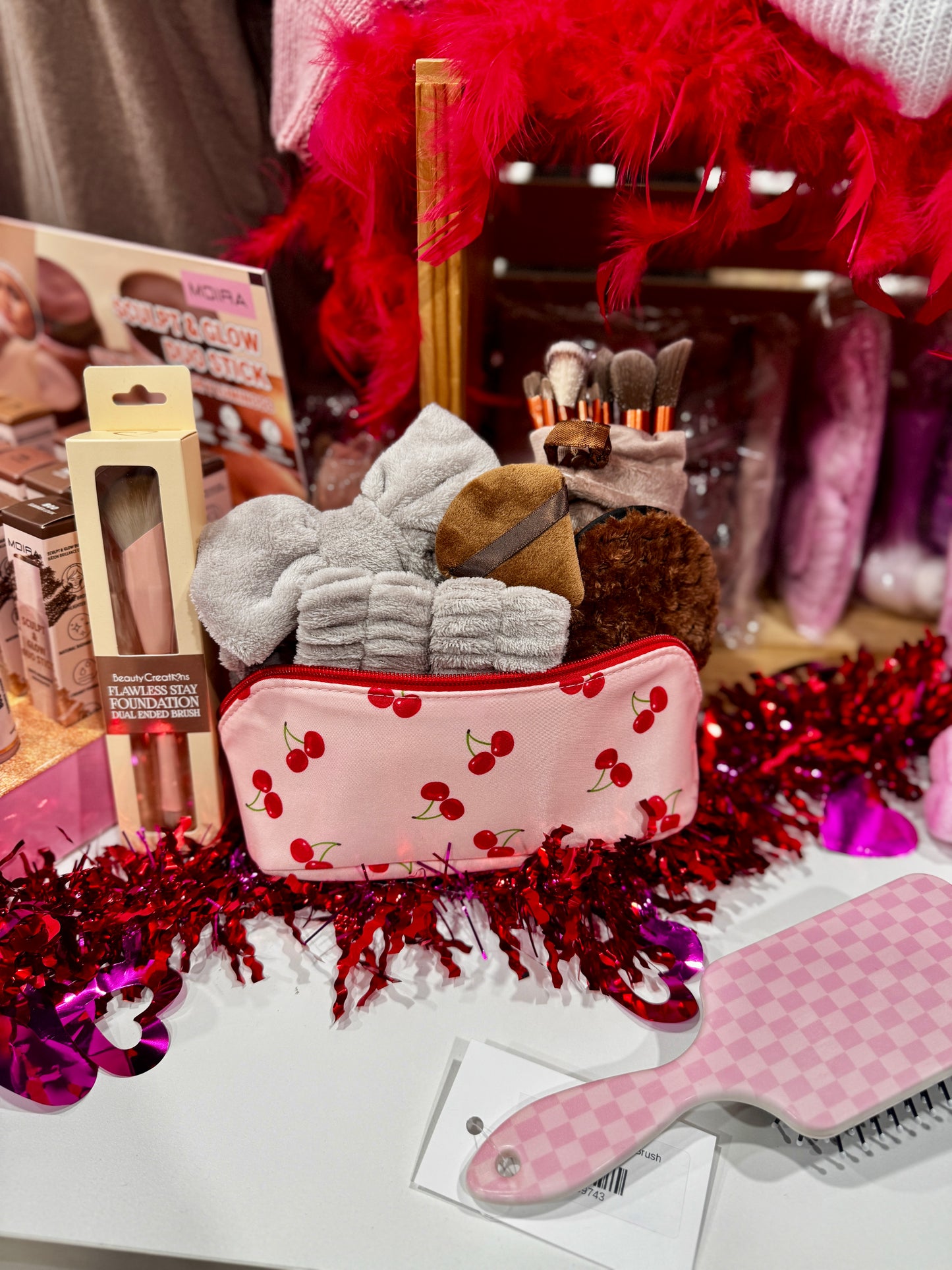 Cherry Print Makeup Bag