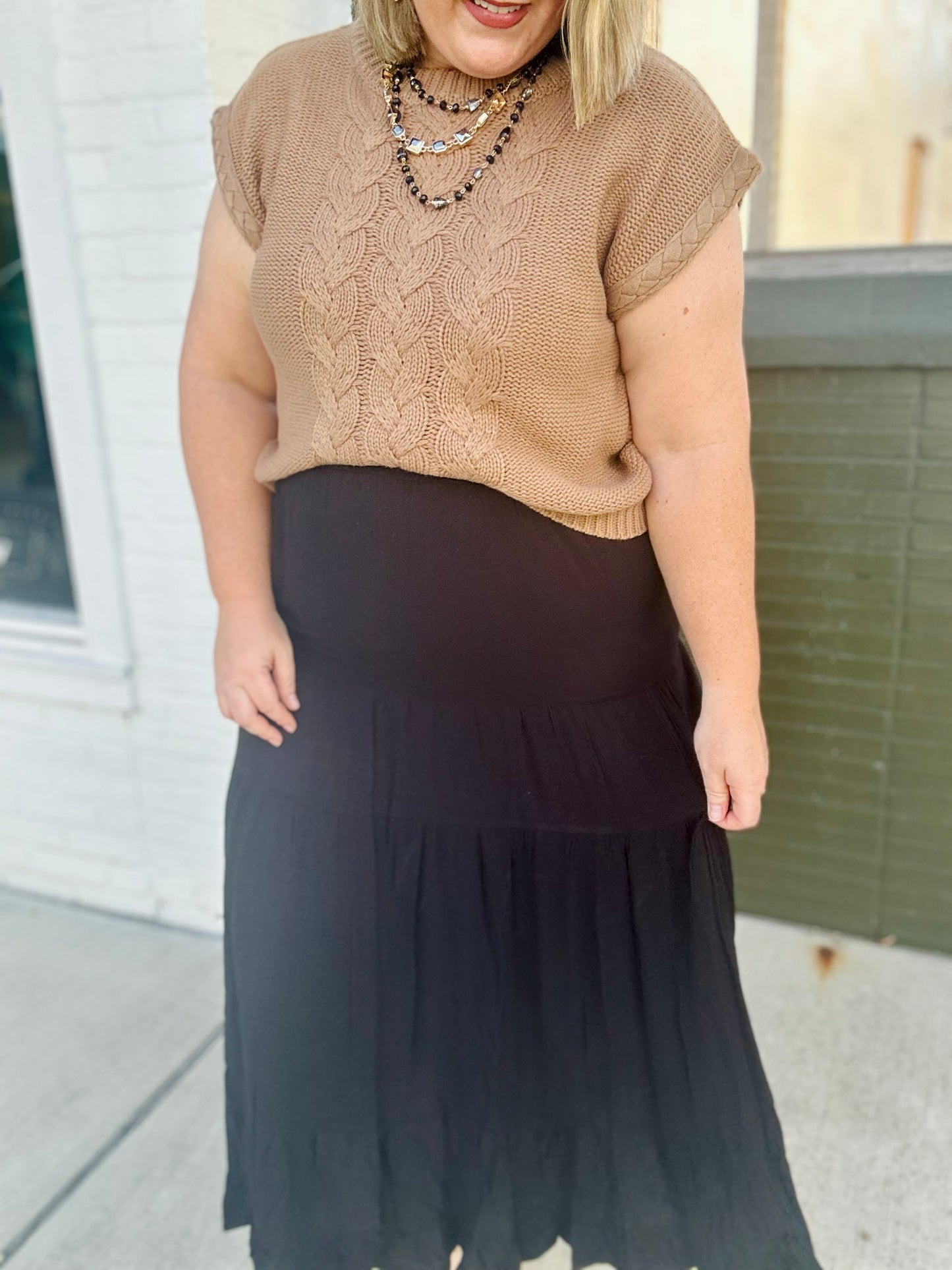 Sonnie Tiered Flowy Maxi Skirt