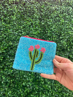 Mini Cactus Beaded Bag