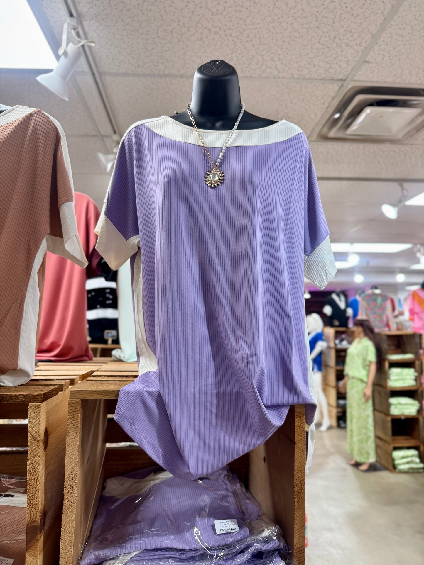 Kelly Color Block Short Sleeve