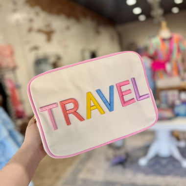 Large Travel Canvas Embroidered Bag