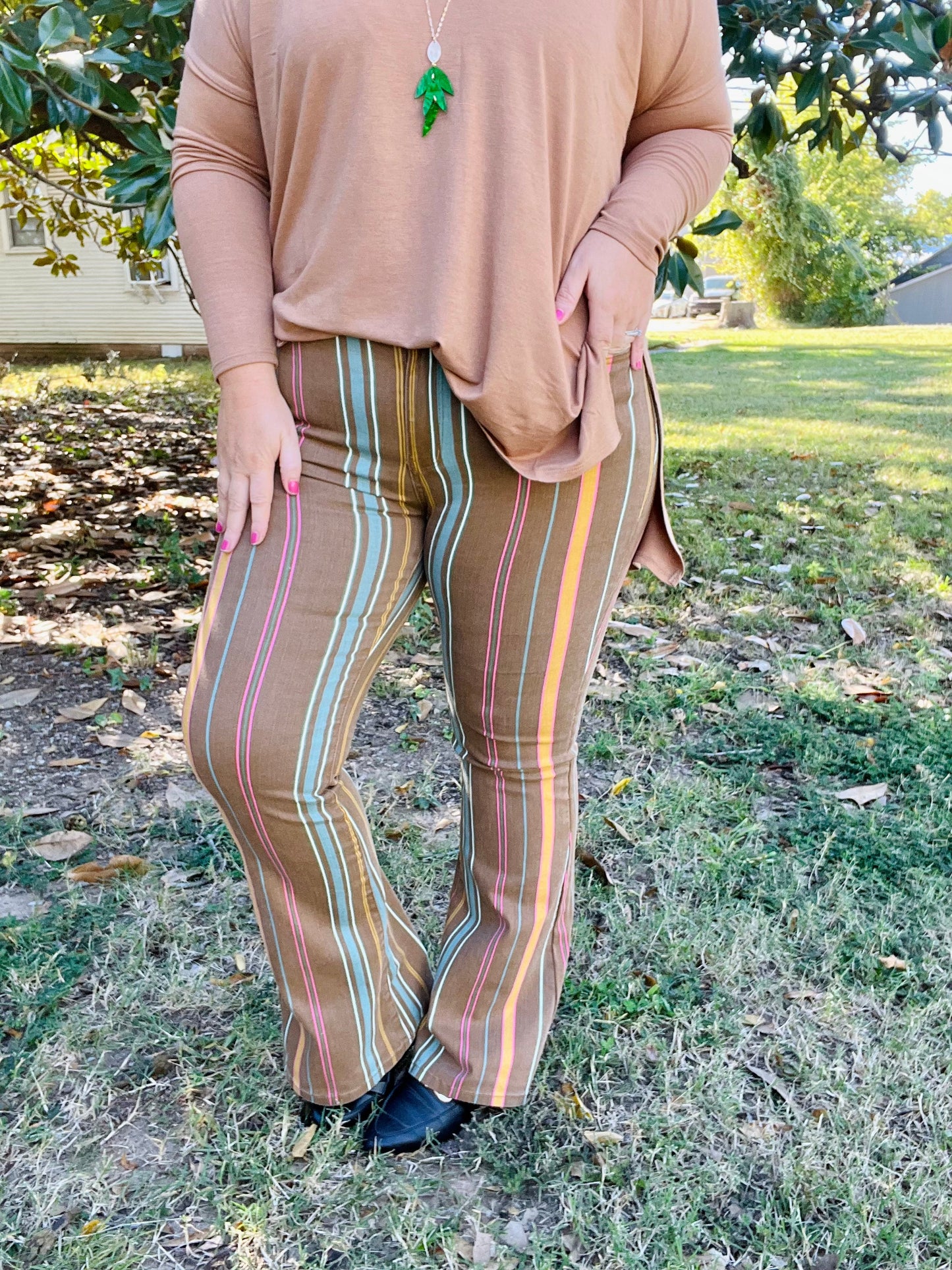 Judy Blue Striped Flares