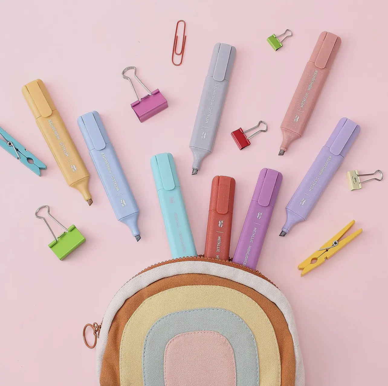 Glitter Highlighters - 8 Pack Set