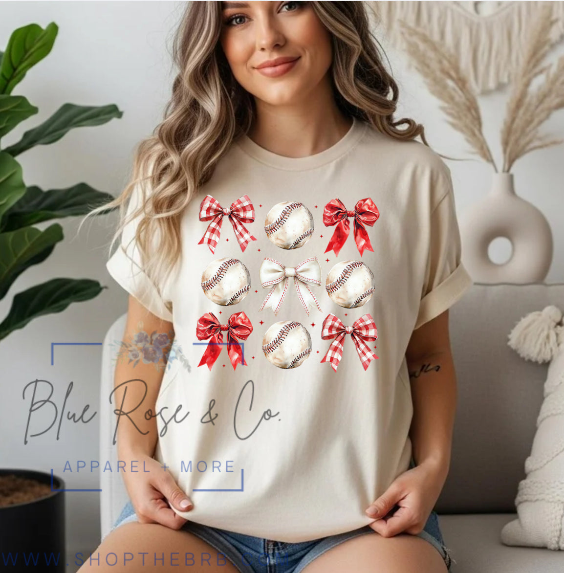 Baseball Bows Tee (Choose your color!)