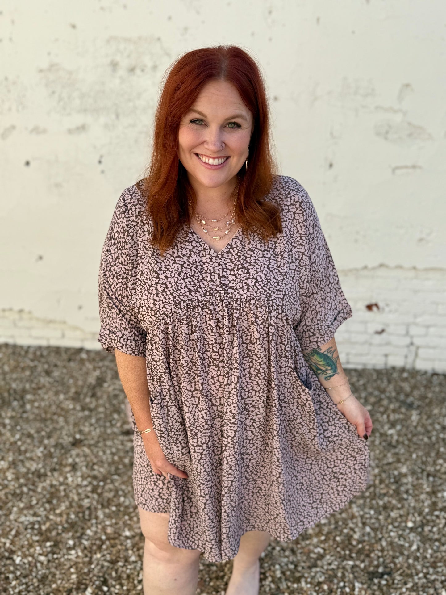 Leopard Babydoll Mini Dress
