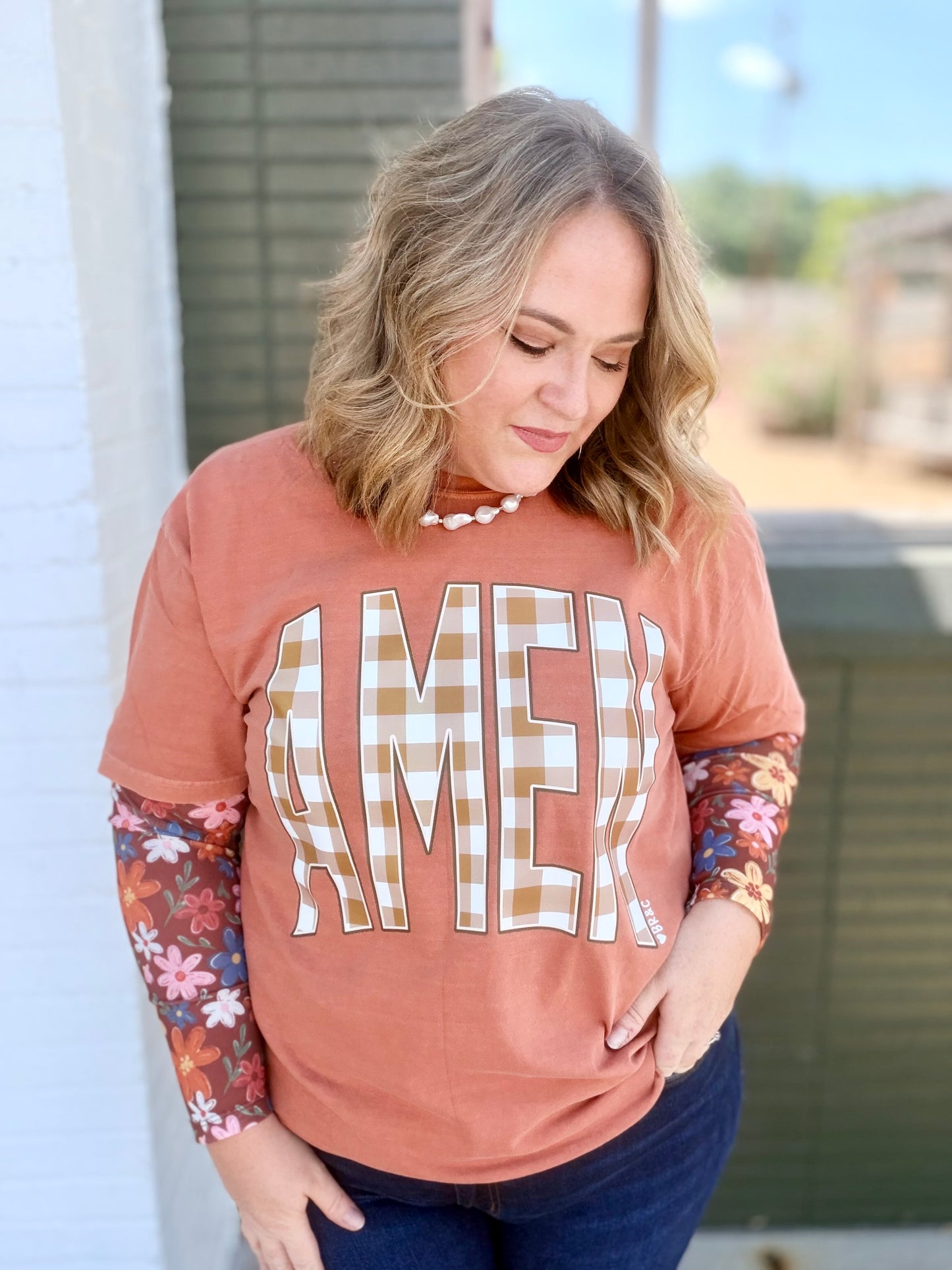 Amen Plaid Tee on Yam