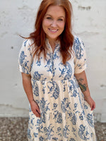 Jeri Blue Floral Dress