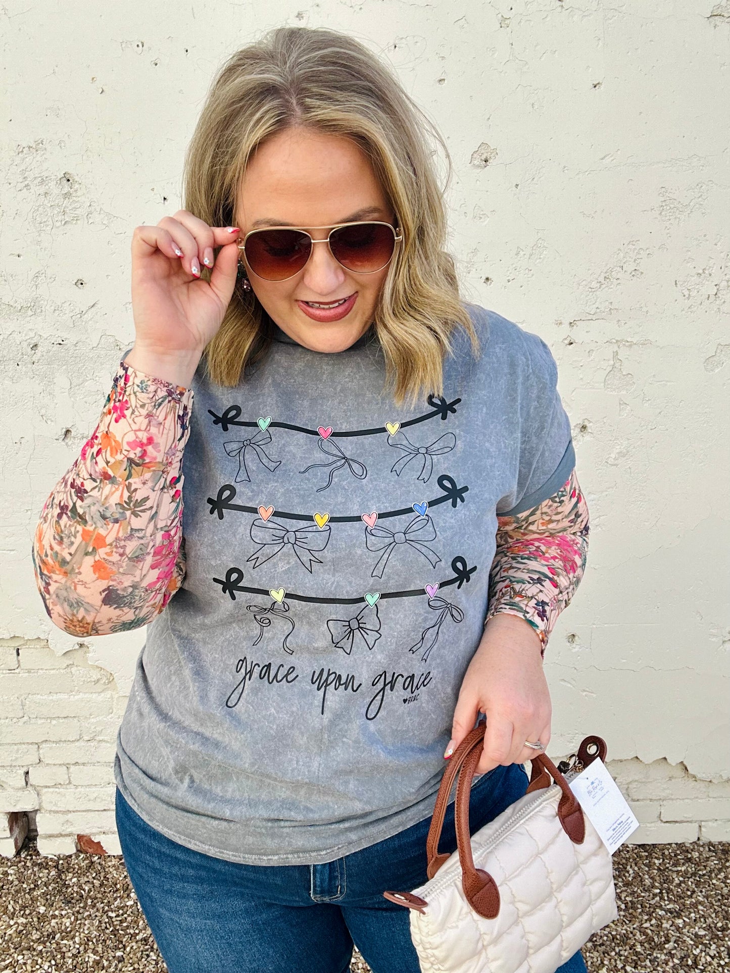 Grace Upon Grace on Washed Tee