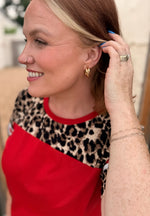 Leopard Accent Top