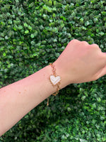 Chain Link Bracelet - Heart Pendant
