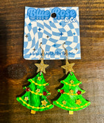 Acrylic Christmas Tree Earrings