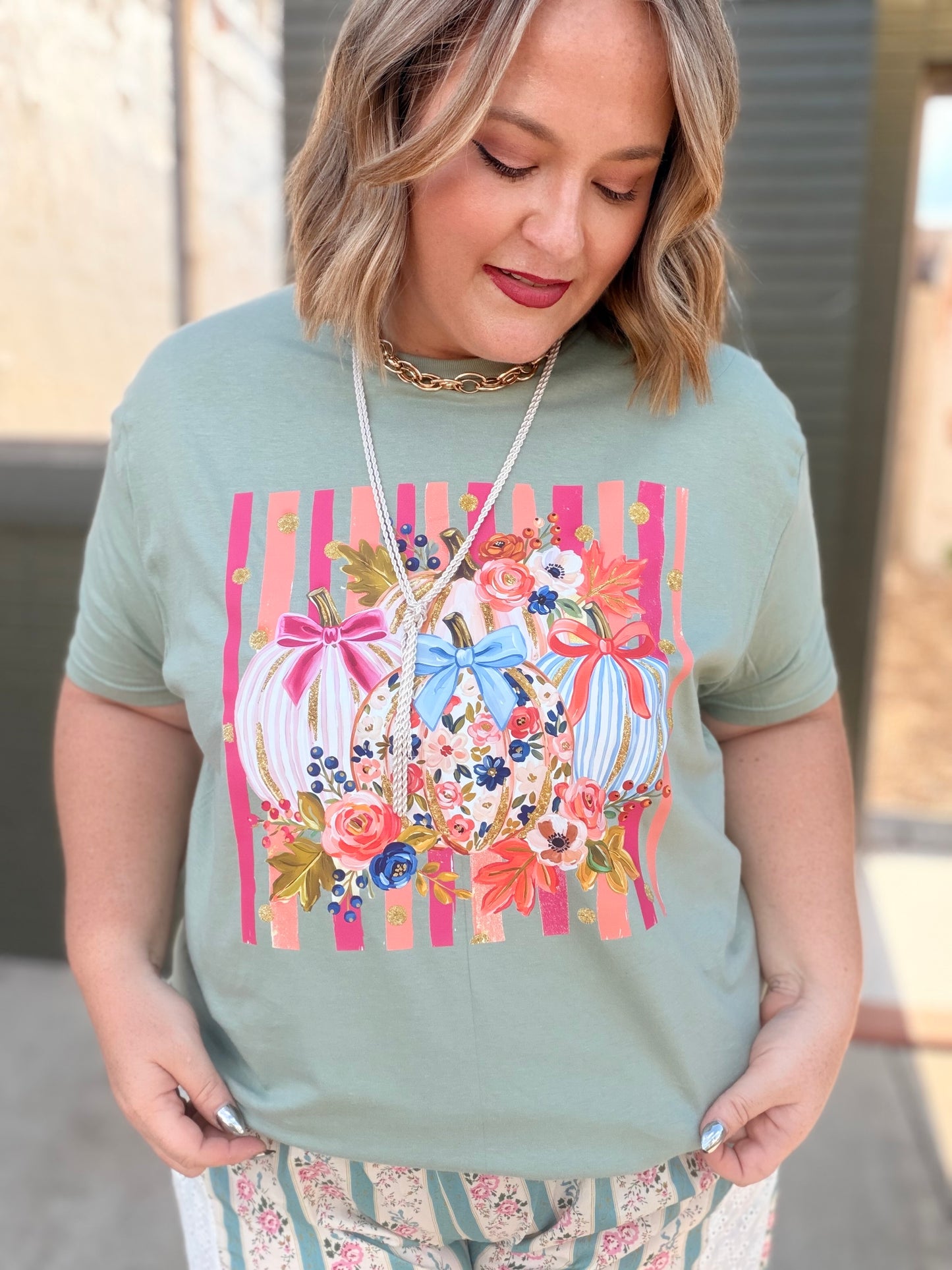 Floral Pumpkin Tee