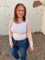 Cottage Floral Mesh Top