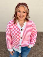 Polly Pink Multi Print Cardigan