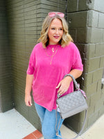 Kara Acid Washed Oversized Boyfriend Tee (Multiple Colors)