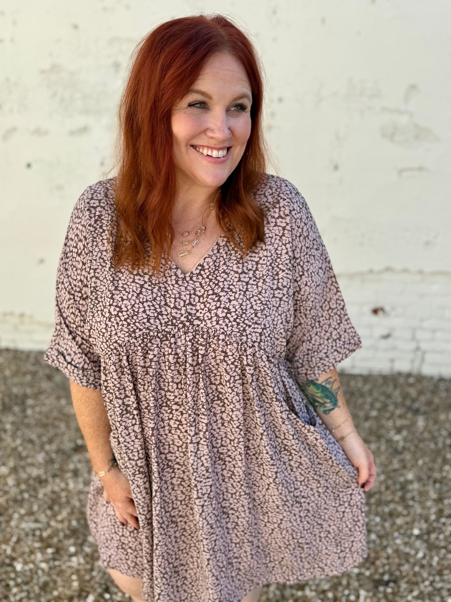 Leopard Babydoll Mini Dress