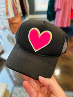 Heart Chenille Patch Trucker Hat (Multiple Colors)