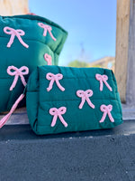 Quilted Puffer Make Up Bag