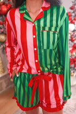 Market Special: Christmas Stripes Ruffle Pajama Set