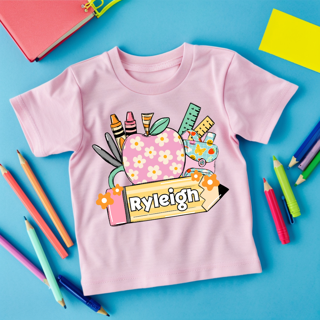 Customized Name Apple Tee (Any color, multiple styles!)