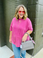 Kara Acid Washed Oversized Boyfriend Tee (Multiple Colors)