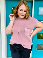 Indy Mauve Sleeveless Sweater