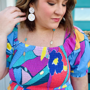 Gold Fleck Polymer Earrings