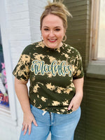 Airedale Script on Bleach Dyed Tee (Customizable!)