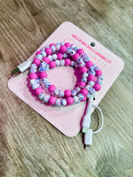 Bubble Gum Conffetti Beaded Universal Charger