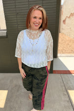 Blake Pink Striped Camo Track Pants