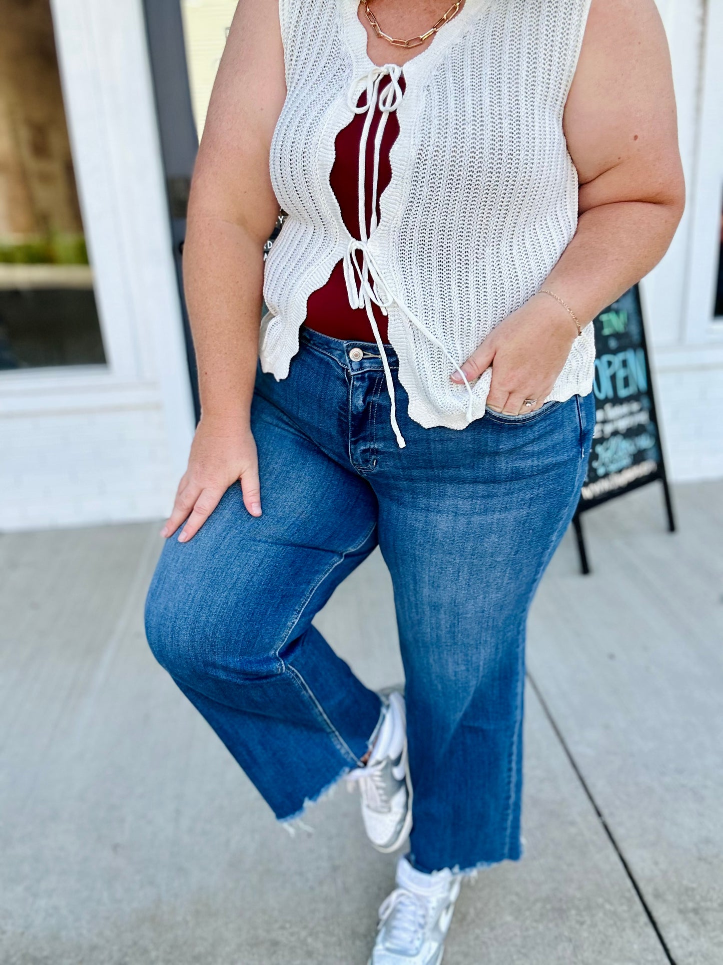 Elizabeth Wide Leg Vervet Jeans