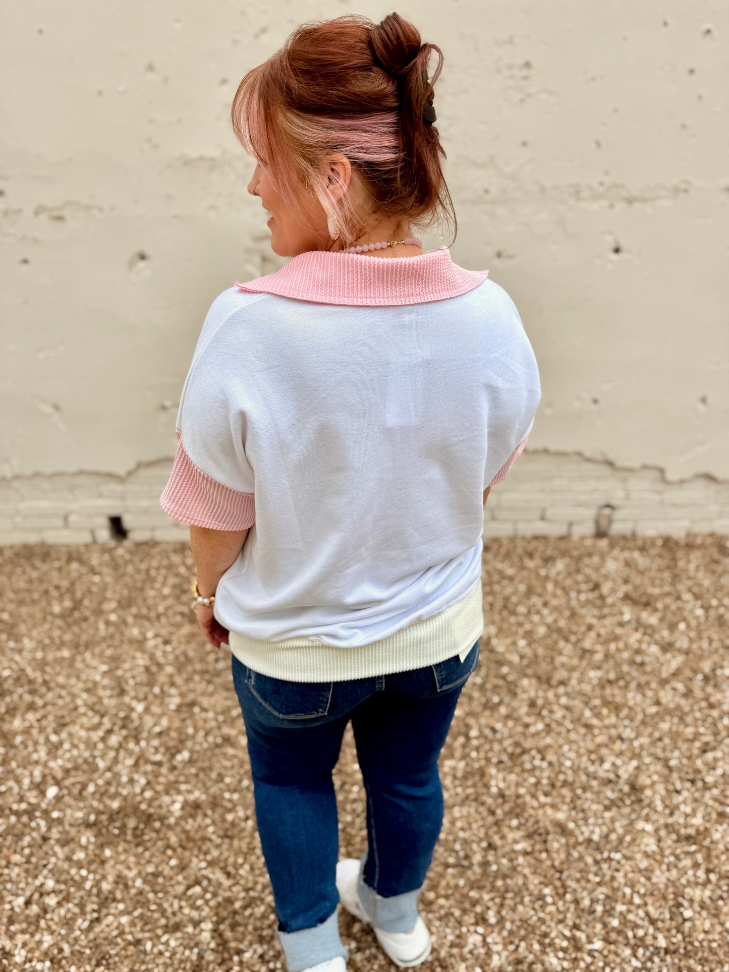 Kristen Pink Lined Top