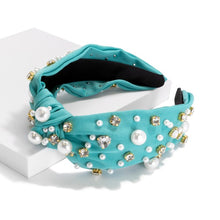 Load image into Gallery viewer, Top Knot Headband in Teal