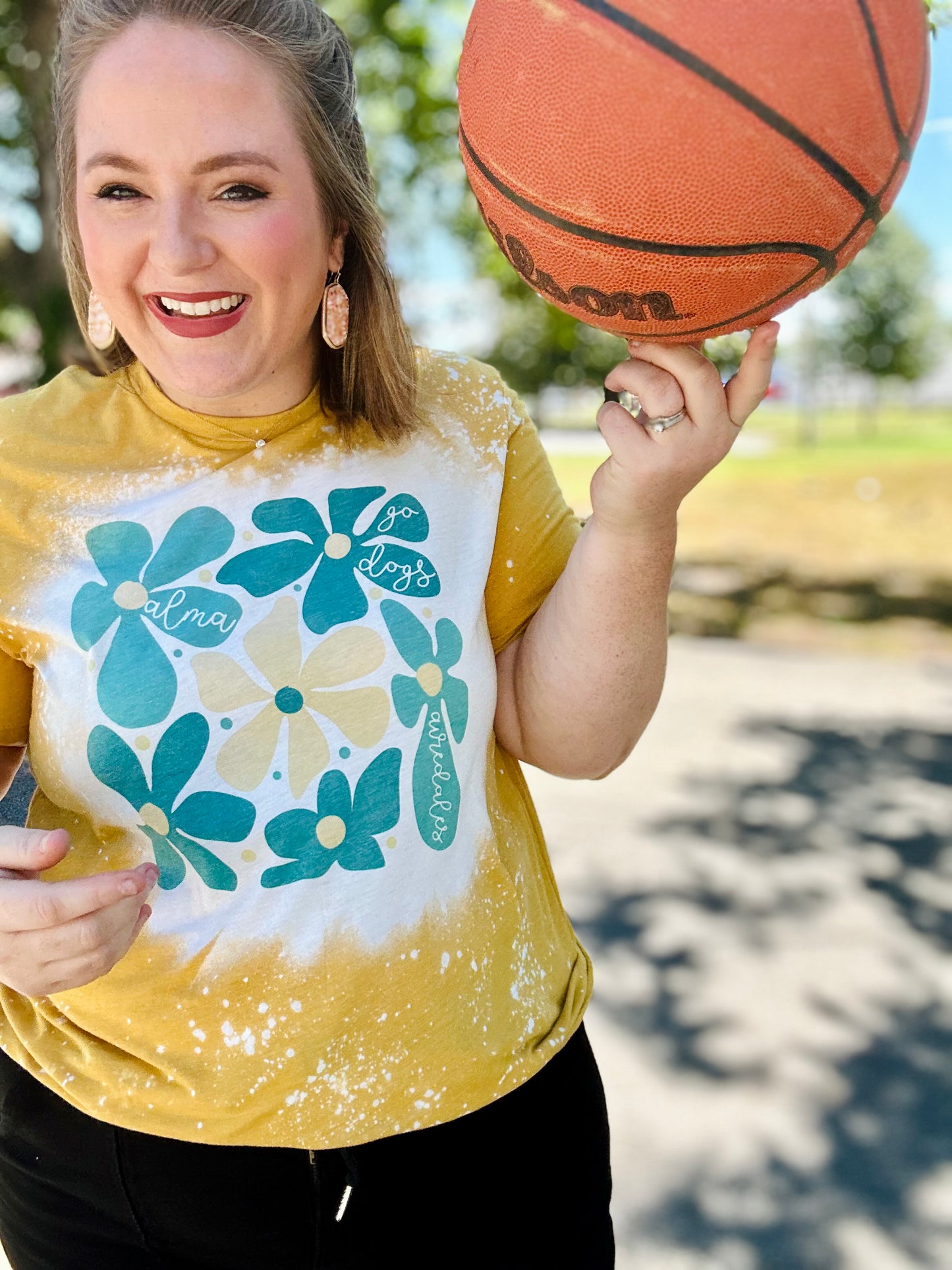 Abstract Floral School Tee